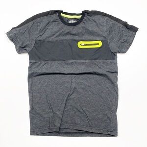Zero Nineteen 019 little boys black/charcoal gray short sleeve t-shirt